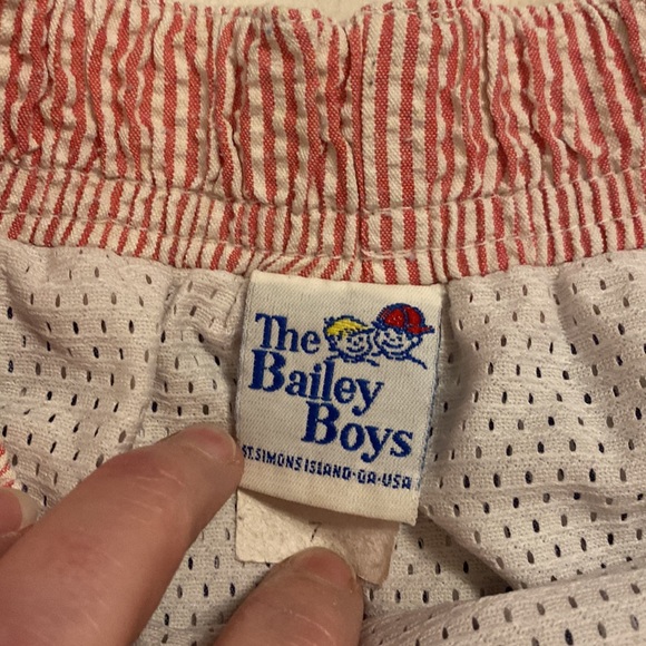 Bailey Boys Searsucker Swim Trunks - Size 7 - Picture 2 of 3